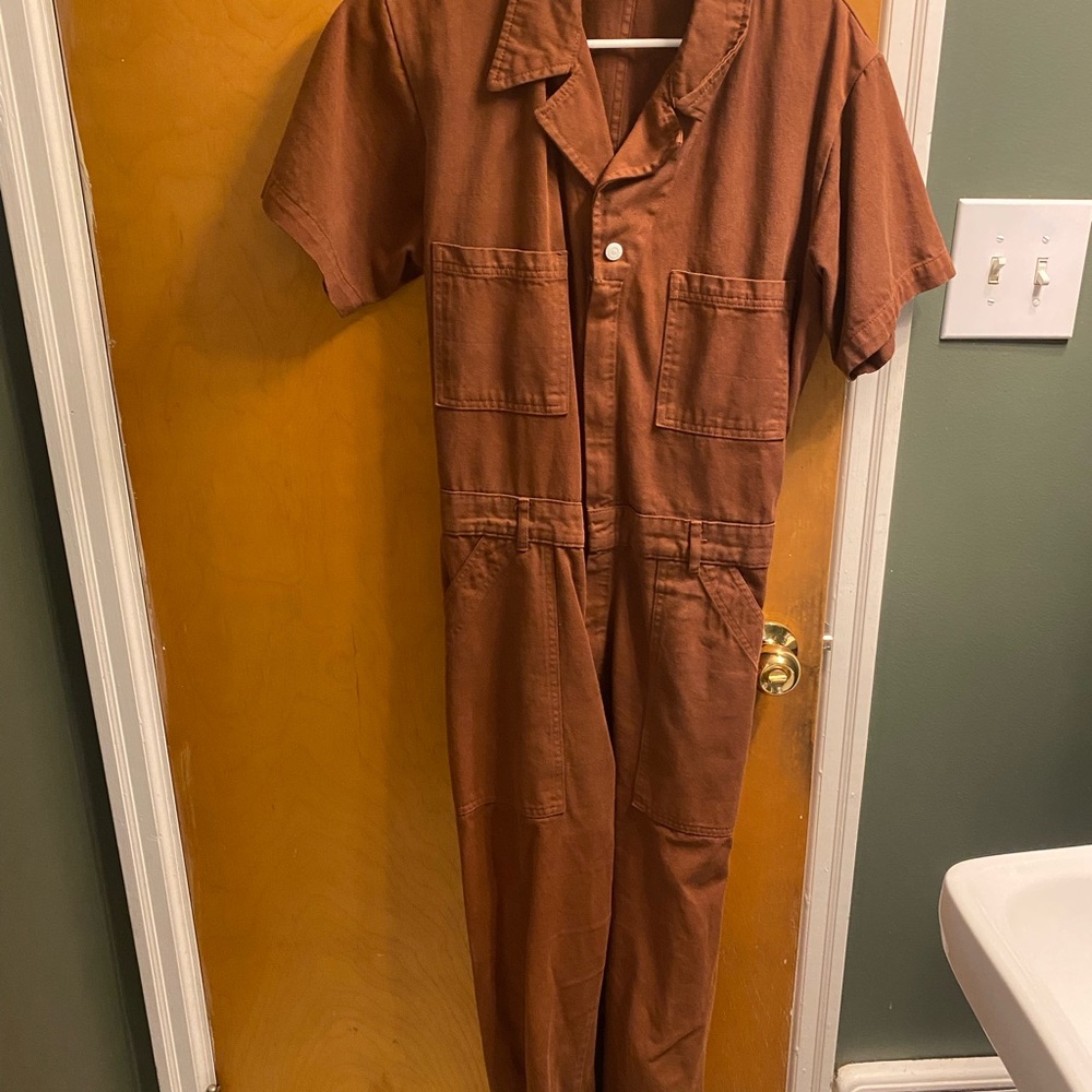 Big Bud Press Brown Short Sleeve Jumpsuit